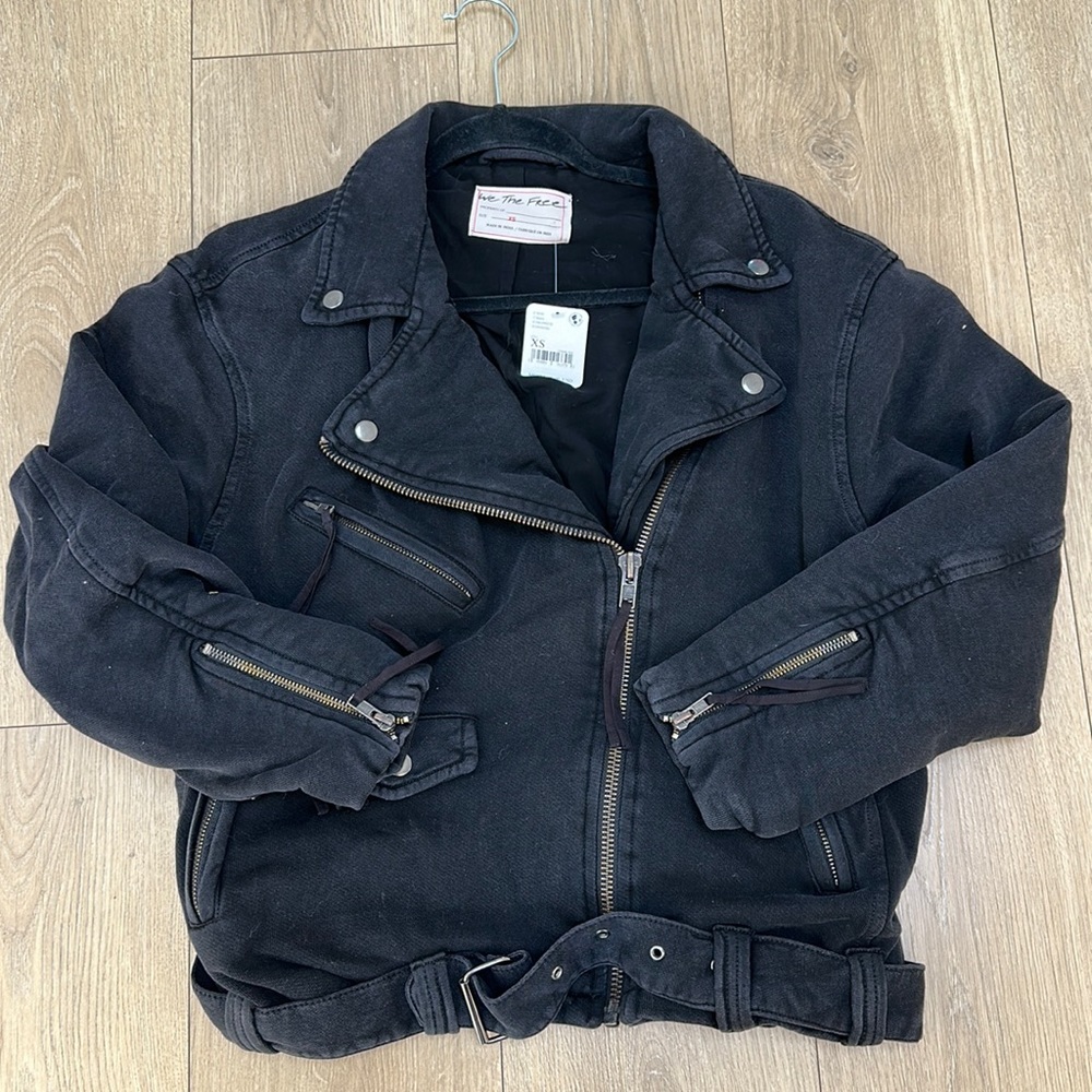 Free People Knit Moto Jacket